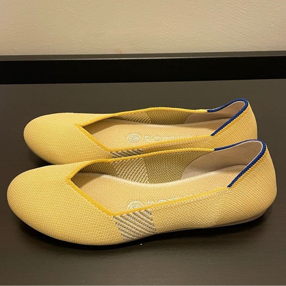 ROTHY'S Rounded Toe Flats in Sunshine - Picture 4 of 9